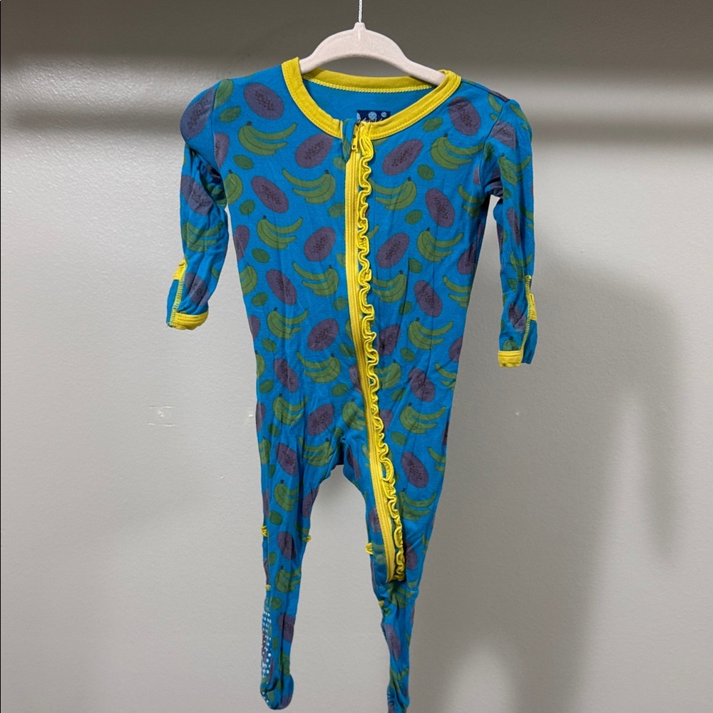 Kickee Pants Blue and Yellow Kids Footie